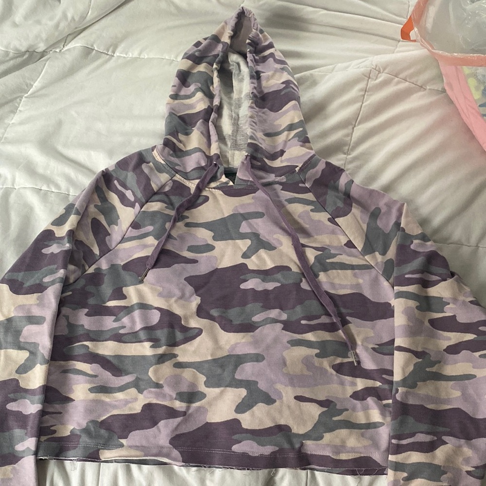 cropped purple camo wild fable hoodie